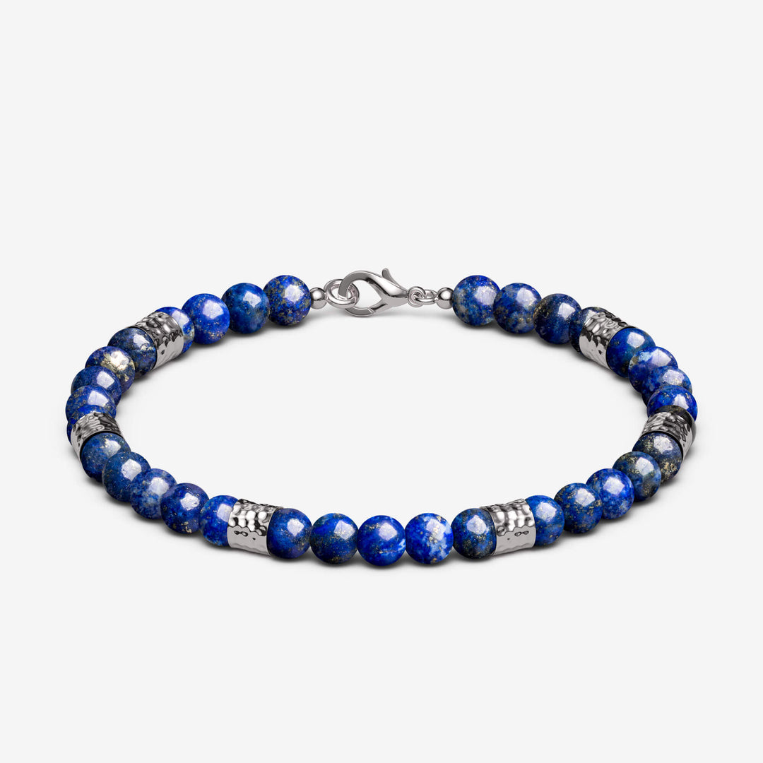 Bransoletka Hammered (Lapis Lazuli, 6mm)