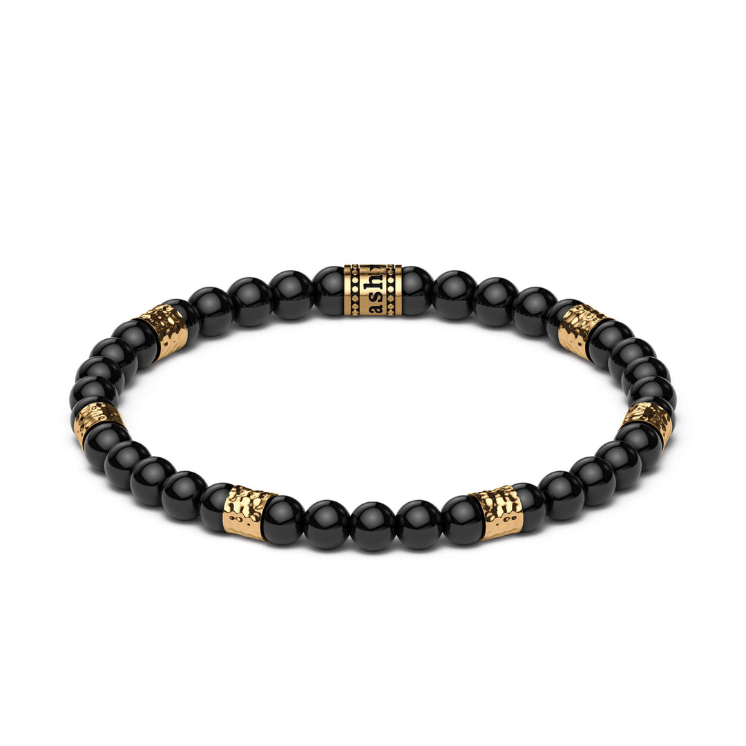 Beaded Bracelet "Hammered" (6mm)
