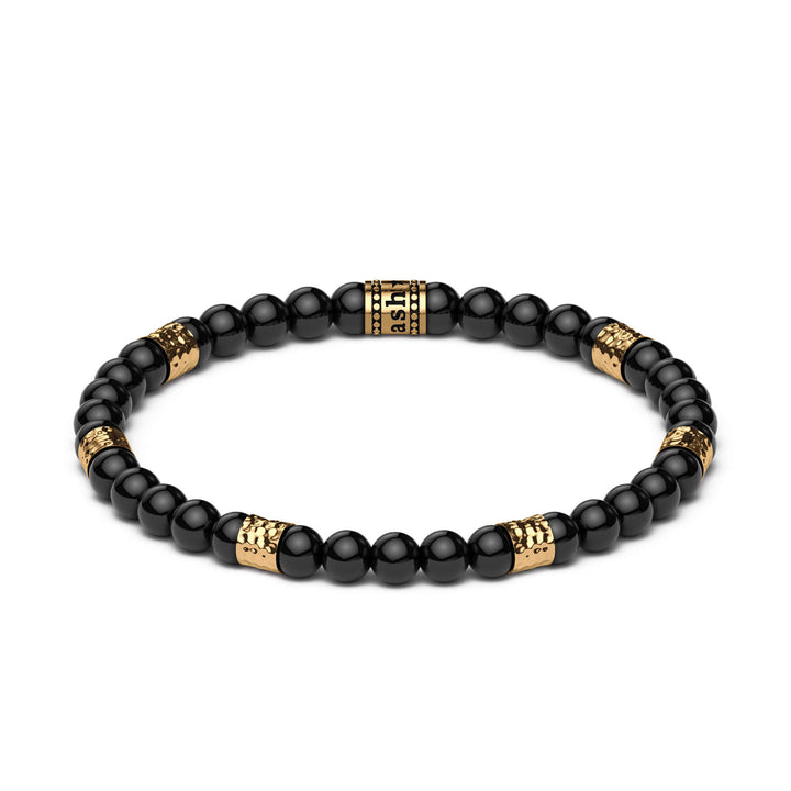 Beaded Bracelet "Hammered" (6mm)