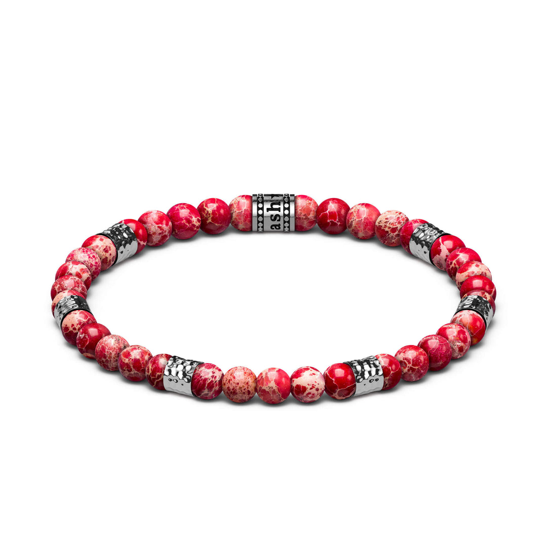 Beaded Bracelet "Hammered" (6mm)