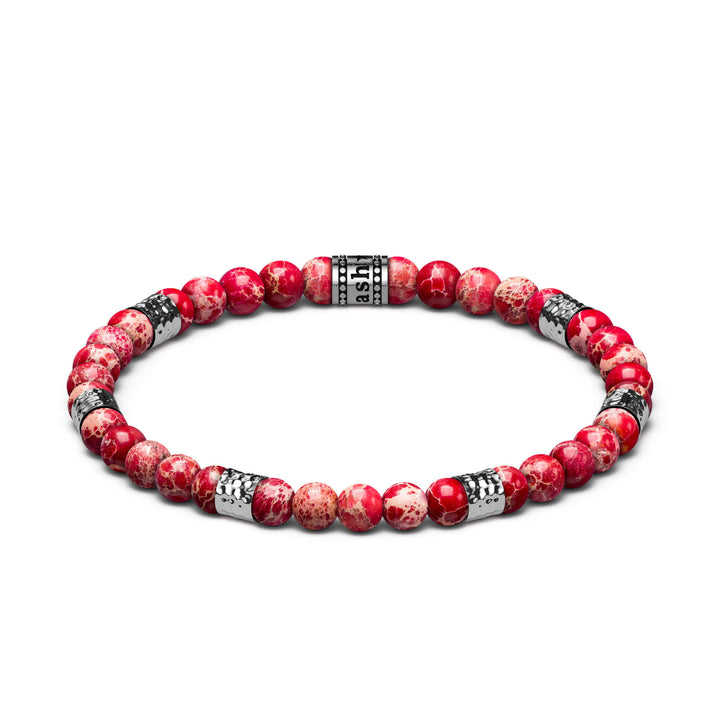 Beaded Bracelet "Hammered" (6mm)