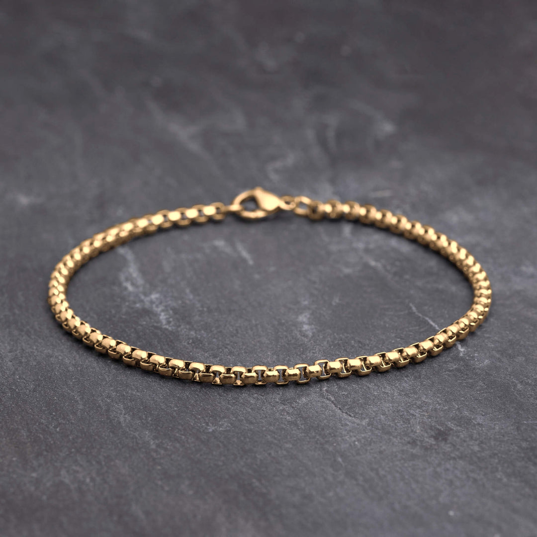 Bransoletka Box (3mm, Stal Szlachetna)