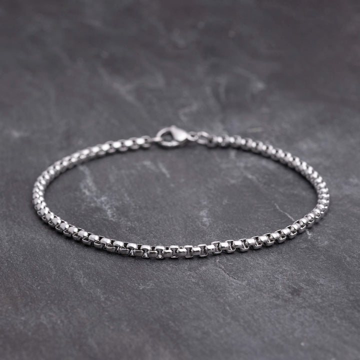 Bransoletka Box (3mm, Stal Szlachetna)